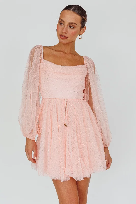 Mini dresses with pleated skirts for a classic look Fairytale Dream Pleat Neckline Mini Dress Sparkle Pink Mini dresses with pleated skirts for a classic look Fairytale Dream Pleat Neckline Mini Dress Sparkle Pink