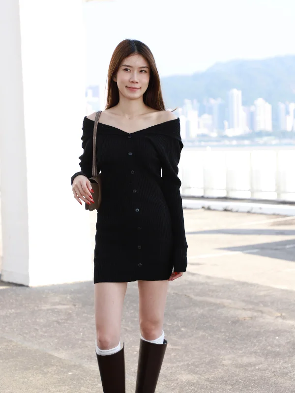 Mini dresses with spaghetti straps for a delicate look Button Up Mini Dress