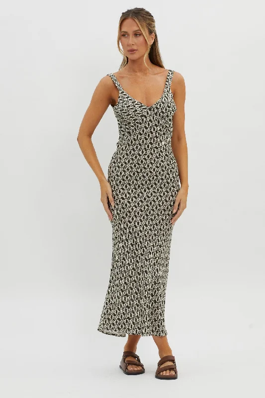 Midi dresses with wrap - around skirts for a customizable fit Avenue Thick Strap Midi Dress Print Solna Midi dresses with wrap - around skirts for a customizable fit Avenue Thick Strap Midi Dress Print Solna