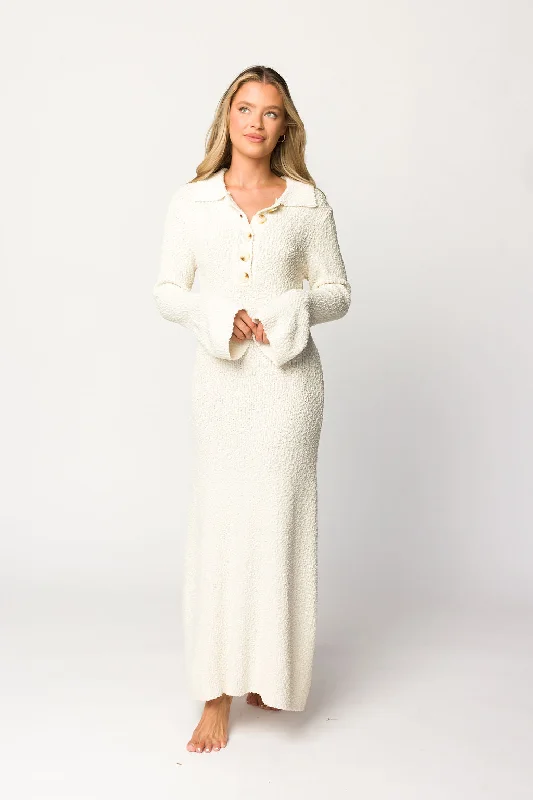 Plaid midi dresses for a fall - themed family gathering Courtney Boucle Maxi Shirt Dress in Cream- Nursing Friendly Plaid midi dresses for a fall - themed family gathering Courtney Boucle Maxi Shirt Dress in Cream- Nursing Friendly