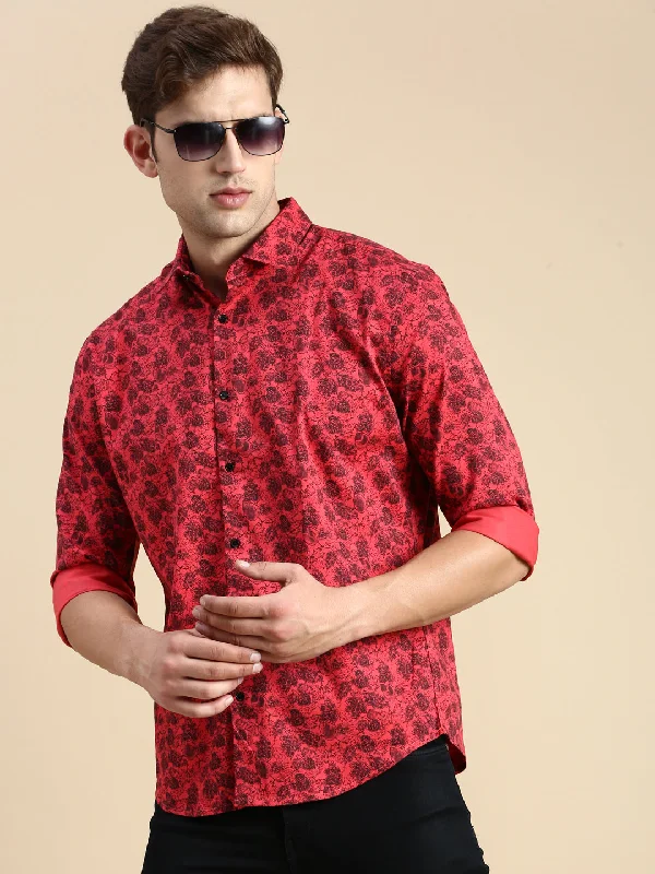 Men's Tailored Fit Checkered Casual Shirts in Multicolor for a Smart - Casual EnsembleMen Pink Printed Casual Shirt Men's Tailored Fit Checkered Casual Shirts in Multicolor for a Smart - Casual EnsembleMen Pink Printed Casual Shirt
