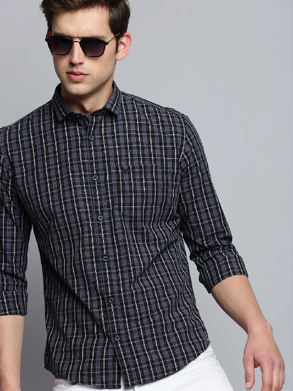 Men's Graphic - Printed Casual Shirts with Pop - Culture References for a Fun and Stylish LookMen Black Checked Casual Shirt Men's Graphic - Printed Casual Shirts with Pop - Culture References for a Fun and Stylish LookMen Black Checked Casual Shirt