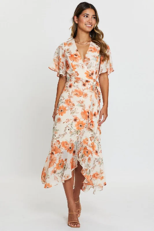 Midi dresses with button - front designs for a classic touch Print Dress Short Sleeve Maxi Midi dresses with button - front designs for a classic touch Print Dress Short Sleeve Maxi