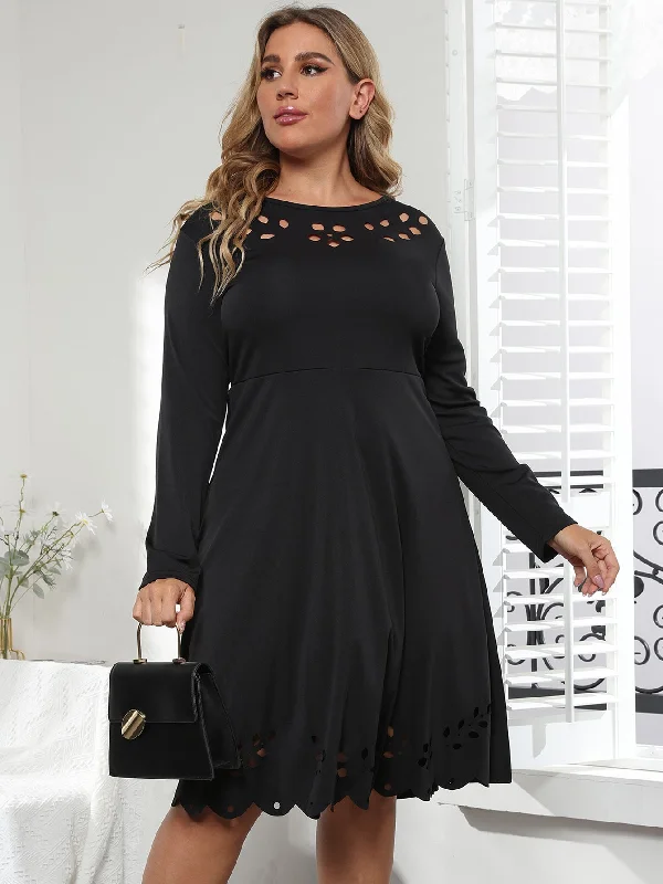 Maxi - inspired midi dresses with flowing fabrics for a beachy vibe KittenAlarm - Plus Cut Out A Line Dres Maxi - inspired midi dresses with flowing fabrics for a beachy vibe KittenAlarm - Plus Cut Out A Line Dres
