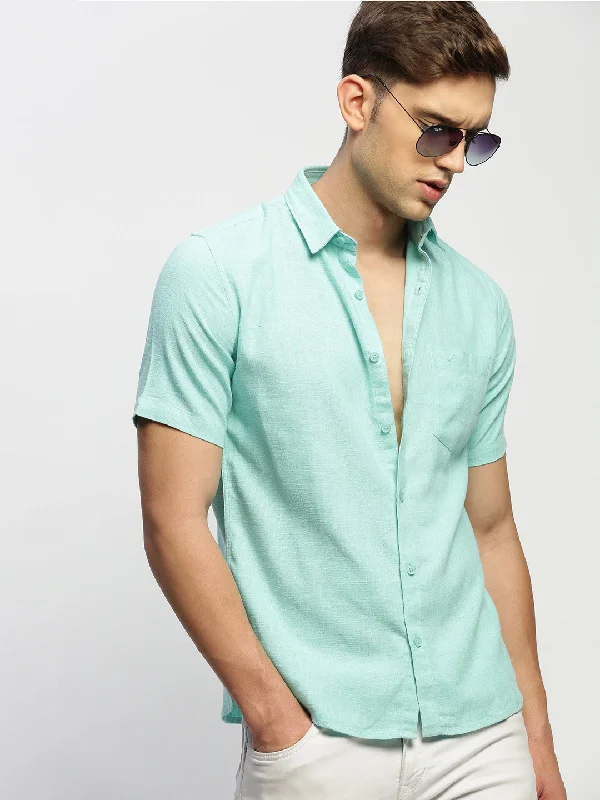 Men's Button - Down Oxford Casual Shirts in Crisp White for a Classic and Versatile StyleMen Green Solid Shirt Men's Button - Down Oxford Casual Shirts in Crisp White for a Classic and Versatile StyleMen Green Solid Shirt