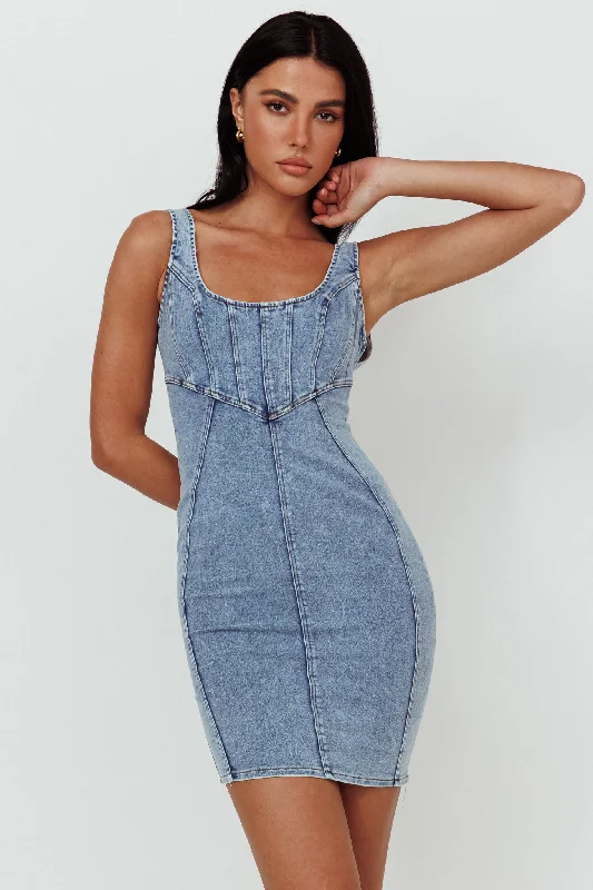 Animal print mini dresses for a bold statement Laramy Low Back Mini Dress Washed Blue Animal print mini dresses for a bold statement Laramy Low Back Mini Dress Washed Blue