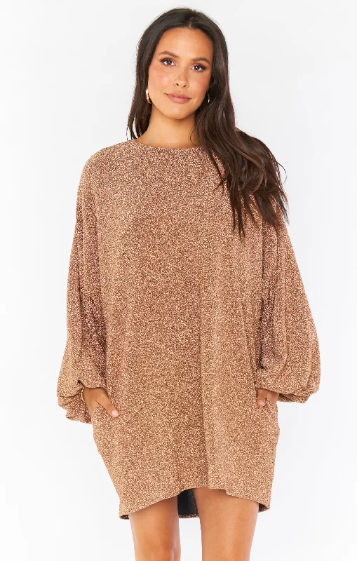 Sequined mini dresses for New Year's Eve Sure Thing Mini Dress ~ Gold Shimmy Shine