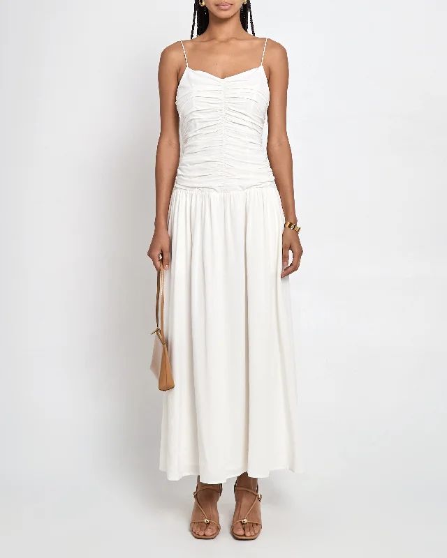Midi dresses with V - necklines for a flattering and elongating effect Soraya Dress