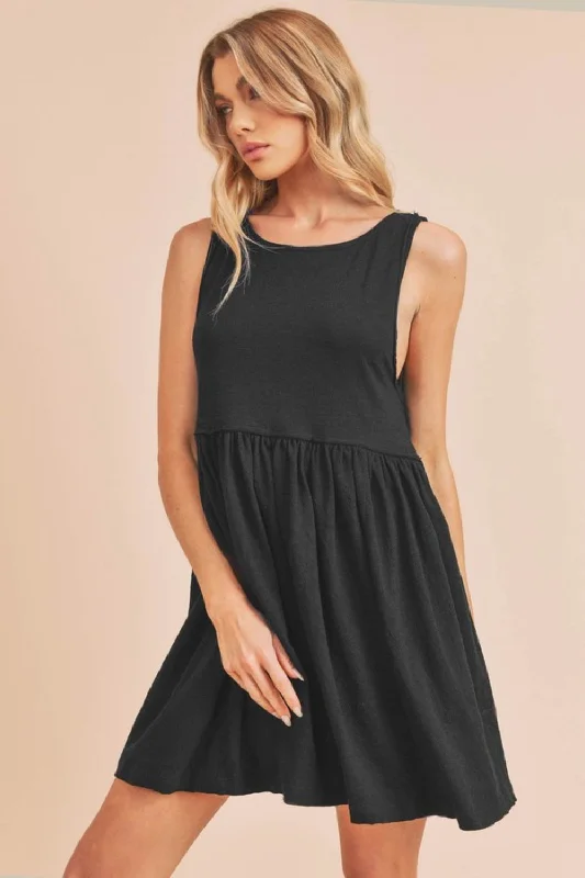 Mini dresses with one - shoulder designs Aemi + Co Round Neck Mini Tank Dress