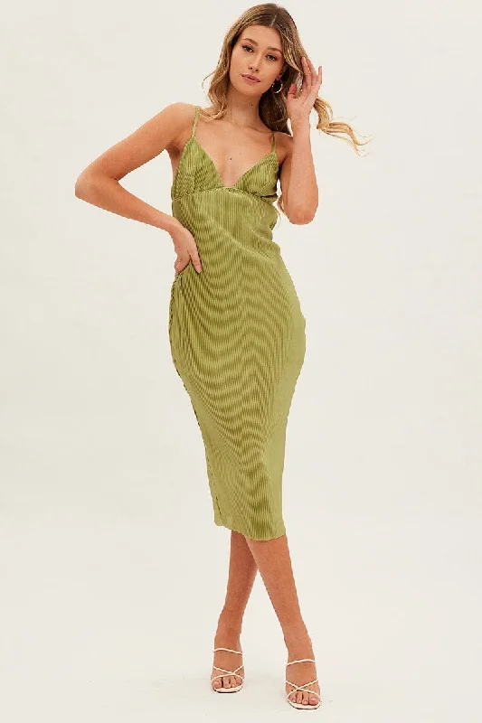 Midi dresses with mesh inserts for a trendy and breathable option Green Slip Dress Midi Plisse Satin Midi dresses with mesh inserts for a trendy and breathable option Green Slip Dress Midi Plisse Satin