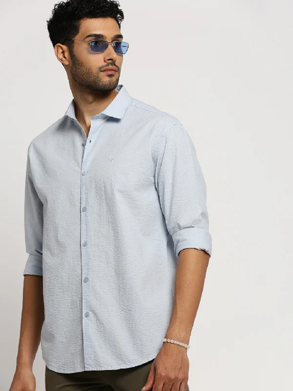 Men's Thermal - Lined Casual Shirts in Black for Added Warmth in Cold WeatherMen Blue Spread Collar Solid Shirt Men's Thermal - Lined Casual Shirts in Black for Added Warmth in Cold WeatherMen Blue Spread Collar Solid Shirt