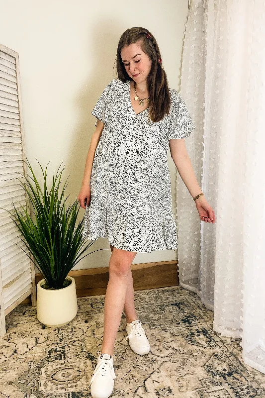 Floral print mini dresses for summer parties Polka Dot Babydoll Dress