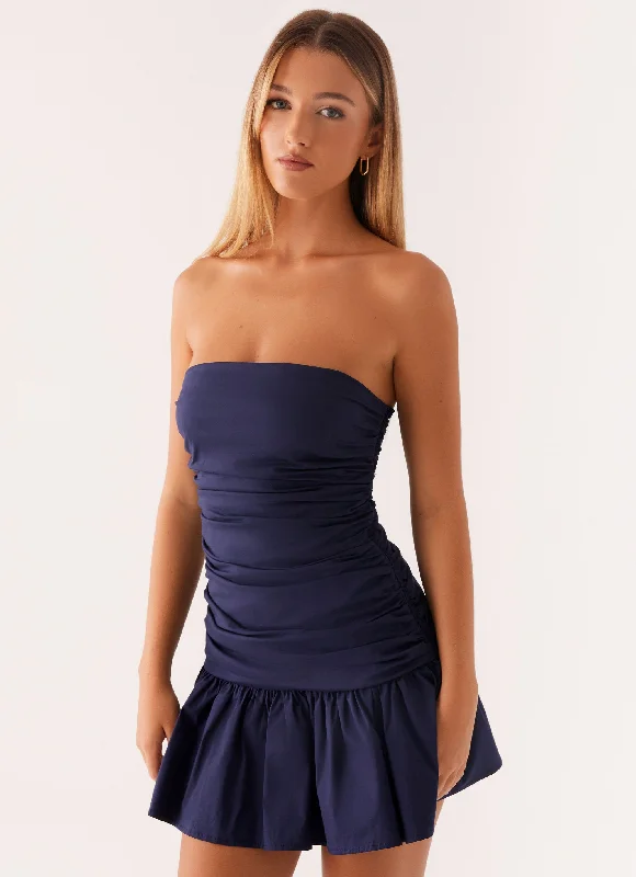 Mini dresses with cut - out details for a trendy look Carmel Mini Dress - Navy