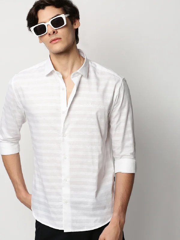 Men's Thermal - Lined Casual Shirts in Black for Added Warmth in Cold WeatherMen White Striped Casual Casual Shirts Men's Thermal - Lined Casual Shirts in Black for Added Warmth in Cold WeatherMen White Striped Casual Casual Shirts