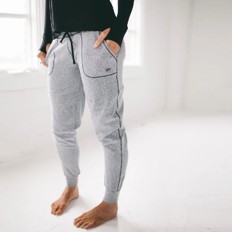 Plus Size Women's Metallic - Finish Joggers for a Stylish LoungeAt Ease Joggers