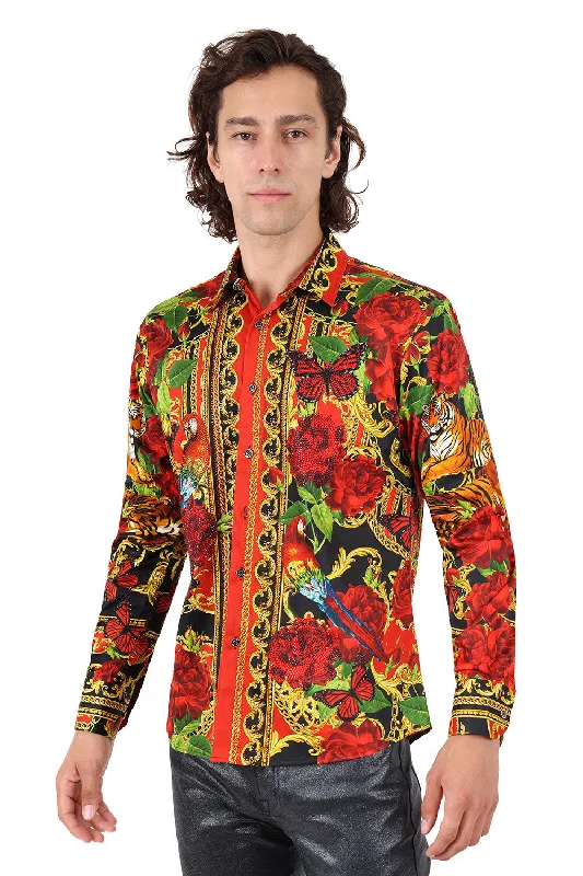 Women's snap - front long sleeve denim shirtCasablanca Rhinestone Long Sleeve Shirt
