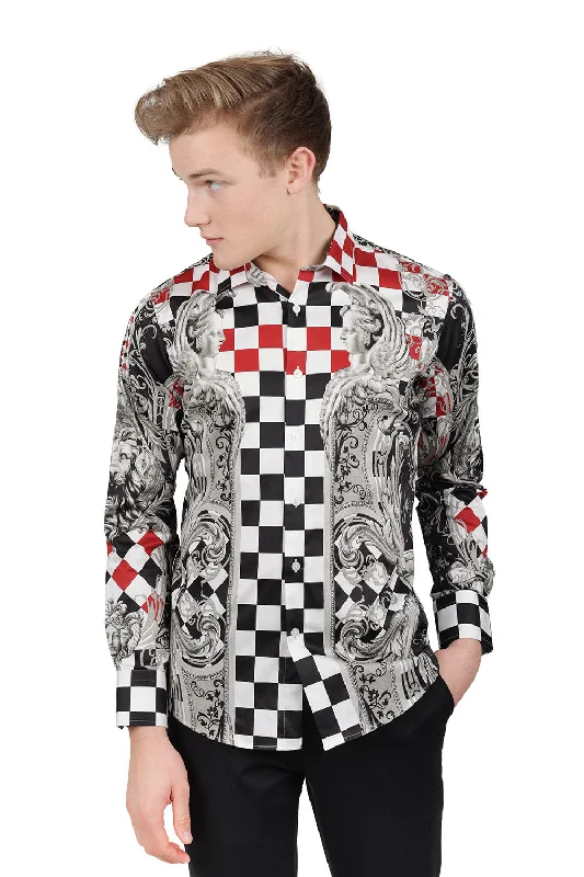 Women's lace - trimmed long sleeve polyester shirtChess King Long Sleeve Shirt