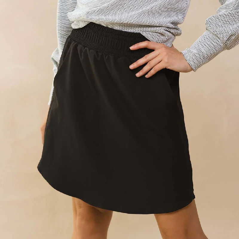 Cigarette Style Women's Printed Linen Blend Pants for Casual DaysClub Skirt, Black