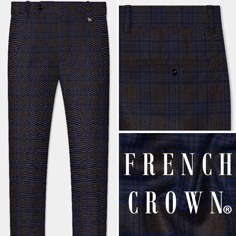 Bootcut Style Women's Stretch Denim Jeans in Dark WashCoffee Bean Brown And Bunting Blue Windowpane Wool Rich Pant Bootcut Style Women's Stretch Denim Jeans in Dark WashCoffee Bean Brown And Bunting Blue Windowpane Wool Rich Pant