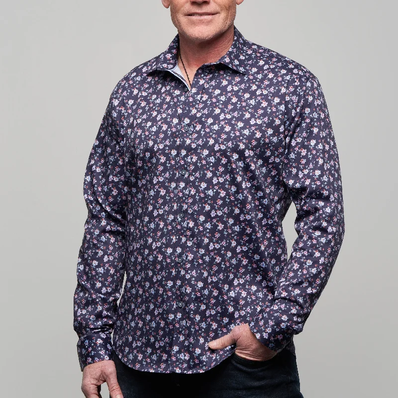 Women's vintage - style long sleeve cotton poplin shirtJF2301 JIMMY FOX Floral Print Tailored Fit Long Sleeve Shirt Women's vintage - style long sleeve cotton poplin shirtJF2301 JIMMY FOX Floral Print Tailored Fit Long Sleeve Shirt