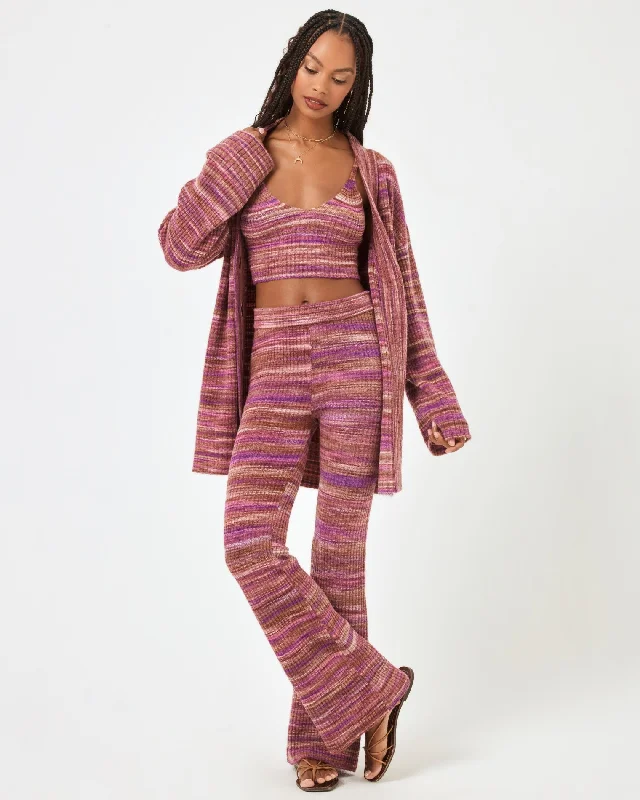 Cropped Women's Corduroy Pants in Autumn ColorsDemi Pant - Sundown Space Dye