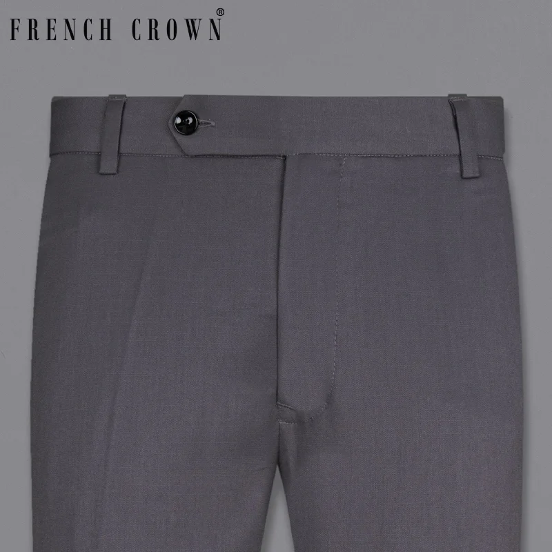 Bell - Bottom Style Women's Denim Pants with Embroidered DetailsDolphin Grey Wool Rich Pant Bell - Bottom Style Women's Denim Pants with Embroidered DetailsDolphin Grey Wool Rich Pant