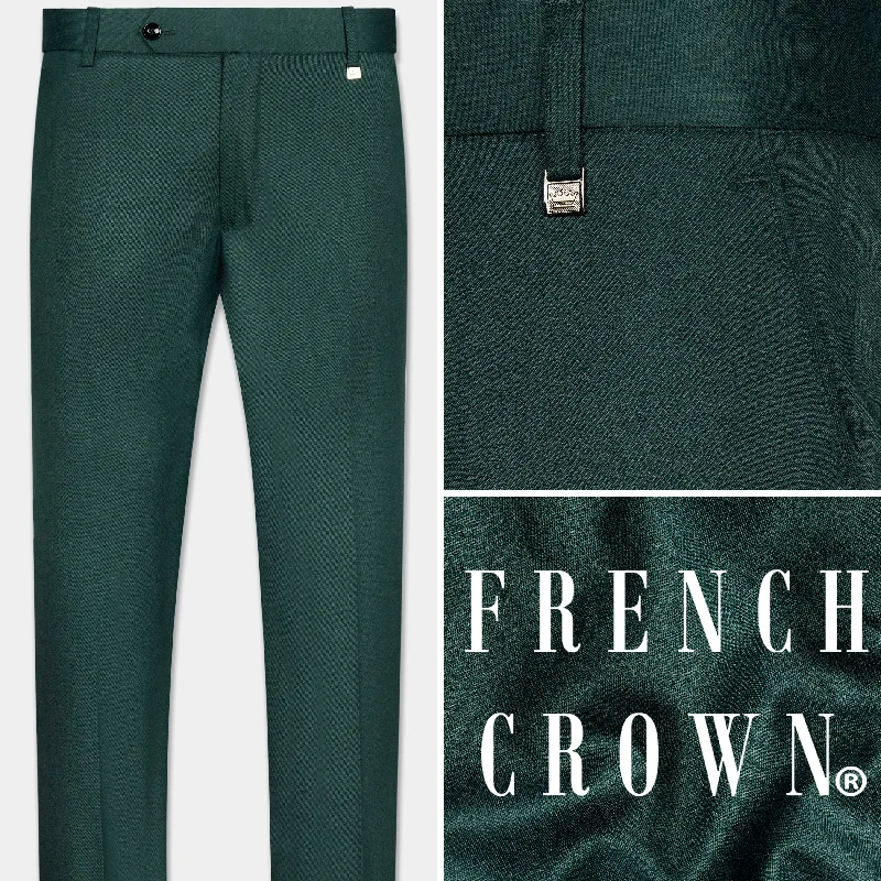 Palazzo Style Women's Printed Trousers in Bohemian PatternsGable Green Wool Rich Pant Palazzo Style Women's Printed Trousers in Bohemian PatternsGable Green Wool Rich Pant