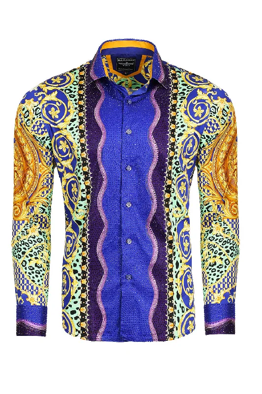 Women's machine - washable long sleeve jersey shirtGlance of Medusa Rhinestone Long Sleeve Shirt