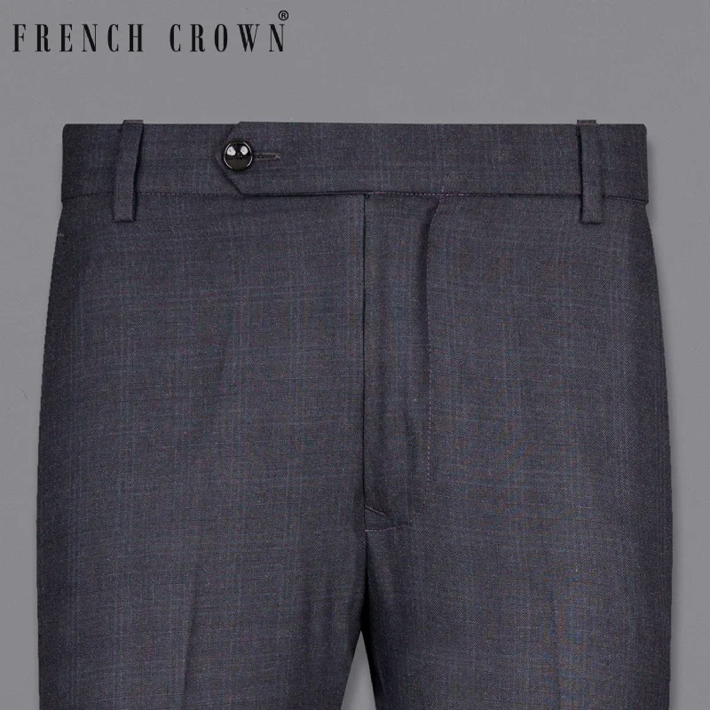 Women's Straight - Leg Linen Pants for a Breezy Summer LookGravel Grey Subtle Plaid Wool Rich Pant Women's Straight - Leg Linen Pants for a Breezy Summer LookGravel Grey Subtle Plaid Wool Rich Pant