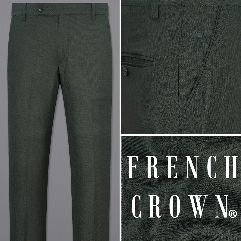 Straight - Leg Women's Vegan Leather Pants for a Chic LookHeavy Metal Green Pant