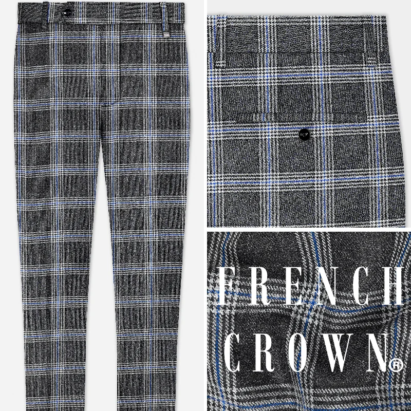 Plus Size Women's Patchwork - Design Jeans for a Unique AppearanceIridium Gray Plaid Tweed Pant Plus Size Women's Patchwork - Design Jeans for a Unique AppearanceIridium Gray Plaid Tweed Pant