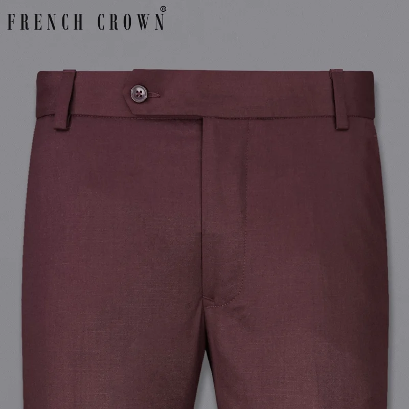 Bell - Bottom Style Women's Denim Pants with Embroidered DetailsMatterhorn Maroon Pant Bell - Bottom Style Women's Denim Pants with Embroidered DetailsMatterhorn Maroon Pant