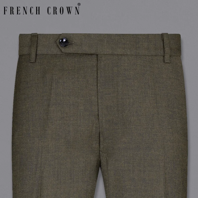 Palazzo Style Women's Printed Trousers in Bohemian PatternsMerlin Green Wool Rich Pant Palazzo Style Women's Printed Trousers in Bohemian PatternsMerlin Green Wool Rich Pant