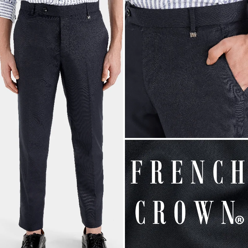 Women's Straight - Leg Linen Pants for a Breezy Summer LookMirage Blue Wool Rich Pant Women's Straight - Leg Linen Pants for a Breezy Summer LookMirage Blue Wool Rich Pant