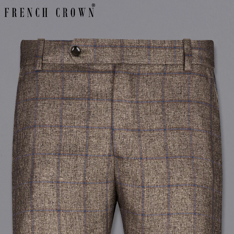 Plus Size Women's Metallic - Finish Joggers for a Stylish LoungePine Cone Brown Plaid Pant Plus Size Women's Metallic - Finish Joggers for a Stylish LoungePine Cone Brown Plaid Pant