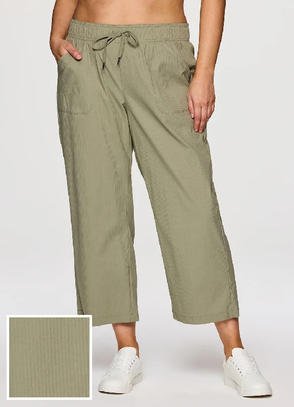 Plus Size Women's High - Waisted Bootcut Jeans in Distressed StylePlus Birdie Textured Ankle Pant Plus Size Women's High - Waisted Bootcut Jeans in Distressed StylePlus Birdie Textured Ankle Pant