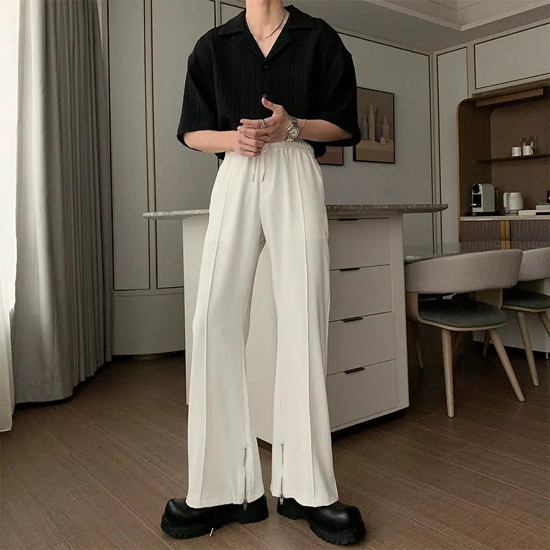 Cropped Women's Corduroy Pants in Autumn ColorsSide Zip Drawstring Pants
