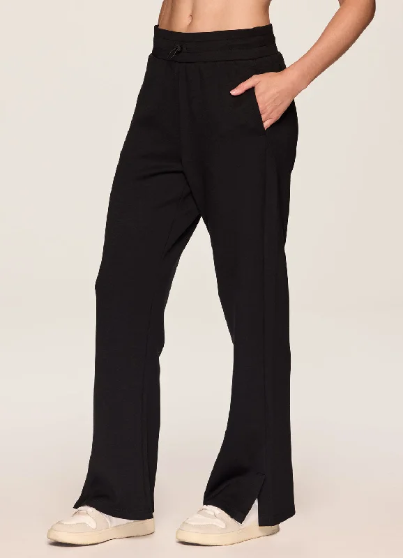 Skinny Fit Women's Leather Look Leggings for a Rocker VibeSolace Scuba Wide Leg Pant Skinny Fit Women's Leather Look Leggings for a Rocker VibeSolace Scuba Wide Leg Pant