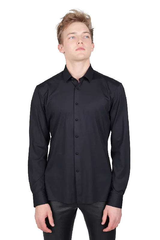 Women's formal long sleeve satin - finish shirtSolid Emperor Long Sleeve Shirt