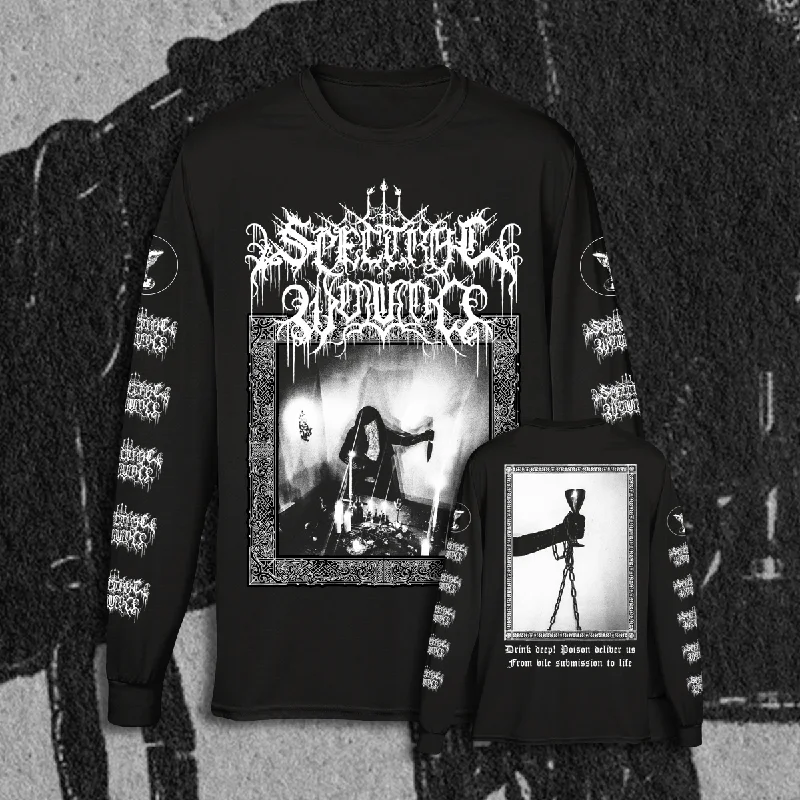 Women's thermal long sleeve fleece - lined shirtSPECTRAL WOUND "SONG OF BLOOD AND MIRE" LONG SLEEVE SHIRT (PRE-ORDER) Women's thermal long sleeve fleece - lined shirtSPECTRAL WOUND "SONG OF BLOOD AND MIRE" LONG SLEEVE SHIRT (PRE-ORDER)