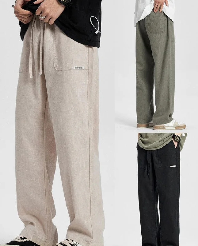 Plus Size Women's Drawstring - Waist Loungewear Pants in Soft FabricsStraight Fit Drawstring Pants Plus Size Women's Drawstring - Waist Loungewear Pants in Soft FabricsStraight Fit Drawstring Pants