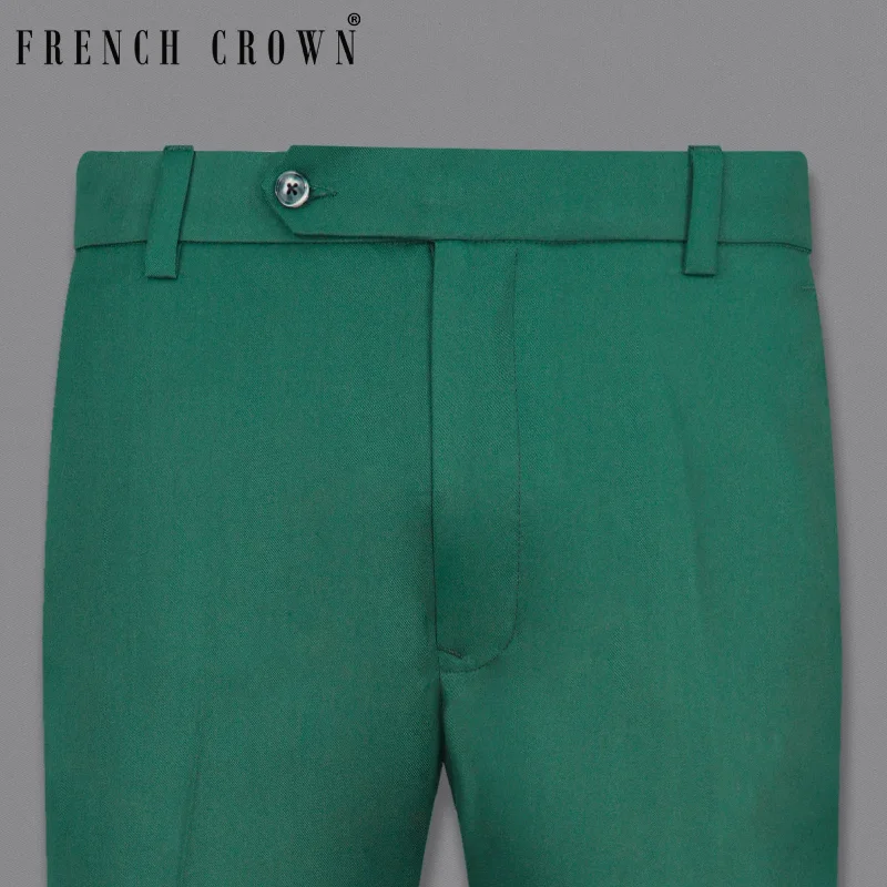 Plus Size Women's Pleated Front Dress Pants for Office WearStromboli Green Pant