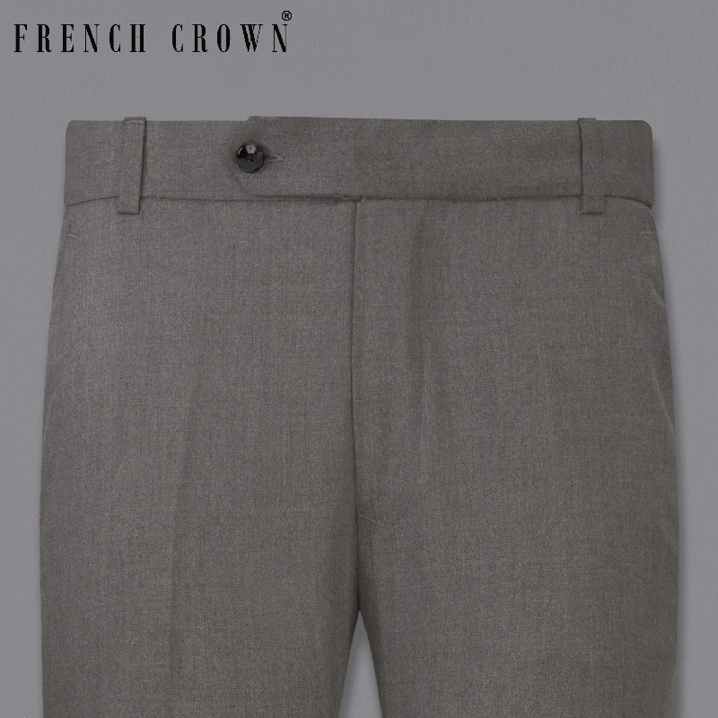 Plus Size Women's Elastic - Waist Culottes in Earth TonesTundora Grey Textured Pant