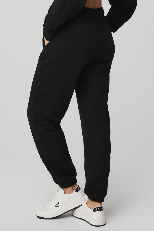 Women's Straight - Leg Linen Pants for a Breezy Summer LookAccolade Sweatpant - Black Women's Straight - Leg Linen Pants for a Breezy Summer LookAccolade Sweatpant - Black