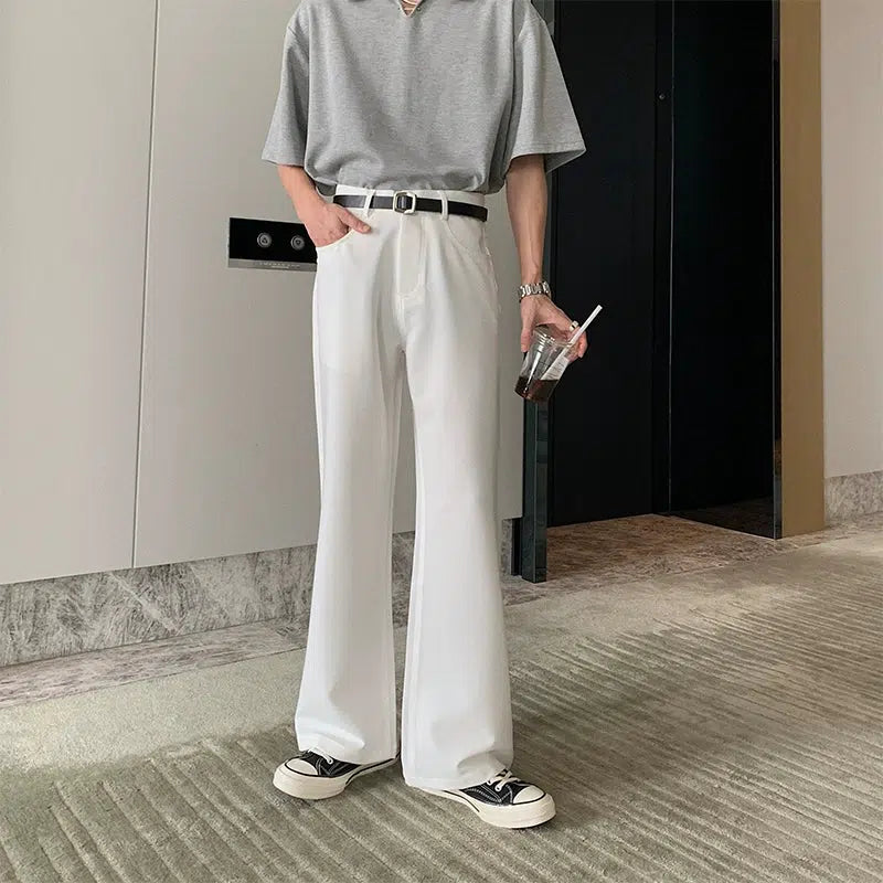 Wide - Leg Women's Chiffon Palazzo Pants for a Flowy AppealWide-leg Straight Pleated Pants Wide - Leg Women's Chiffon Palazzo Pants for a Flowy AppealWide-leg Straight Pleated Pants