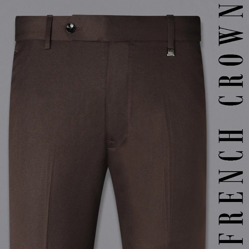 Plus Size Women's Elastic - Waist Culottes in Earth TonesWoody Dark Brown Pant