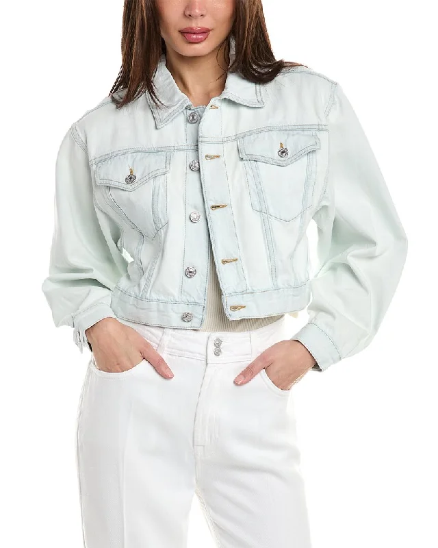 Oversized Women's Checkered Blazers in Black and White for a Trendy Style7 For All Mankind Crop Trucker Jacket Oversized Women's Checkered Blazers in Black and White for a Trendy Style7 For All Mankind Crop Trucker Jacket
