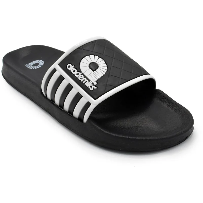 Akademiks Mens Embossed  Pool Slides