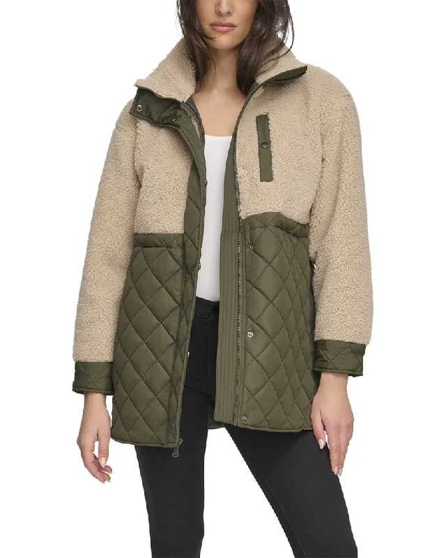 Belted women's cashmere coats in soft pastels for a luxurious feelAndrew Marc Longline Quilted Jacket Belted women's cashmere coats in soft pastels for a luxurious feelAndrew Marc Longline Quilted Jacket