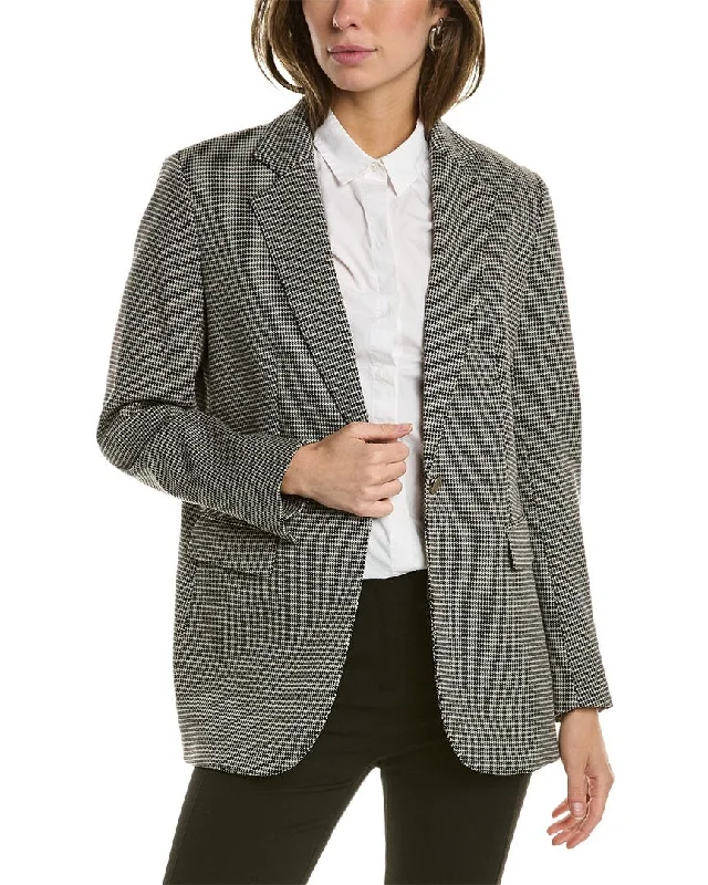 Plus Size Women's Faux Fur - Trimmed Blazers in Black for a Luxurious LookAnne Klein Notch Collar Jacket Plus Size Women's Faux Fur - Trimmed Blazers in Black for a Luxurious LookAnne Klein Notch Collar Jacket